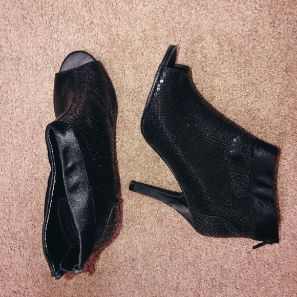Black sparkly heeled booties - Picture 4 of 7